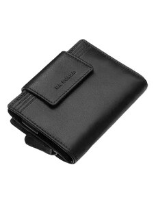 LA SCALA Čierna dámska kožená peňaženka (GDPN351)