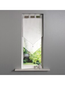 Blancheporte Dvojfarebná vitrážová záclonka do špičky zakončená pútkami biela/biela 061