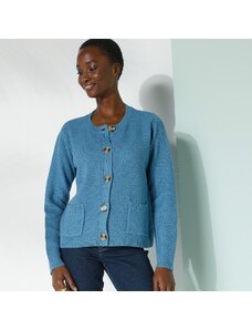 Blancheporte Rovný sveter na gombíky modrá 040