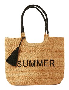 Blancheporte Plážová taška s výšivkou "summer", juta prírodná 000