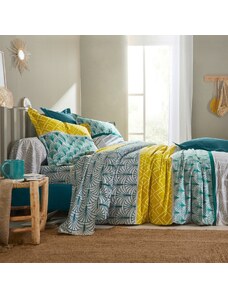 Blancheporte Bavlnená posteľná bielizeň Eddy s grafickým dizajnom zelená 143