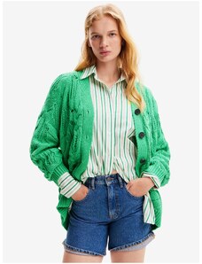 Green women's cardigan Desigual Janis - Women