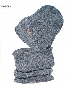 Fashionweek Zimné set pánska čiapka a šál golier v niekoľkých farbách ZIZI-M2