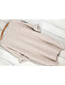 Fashionweek Pohodlné pletené šaty, tunika pre chladnejšie počasie OVERSIZE MD24/K22