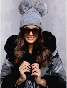 Fashionweek Dámska zimná čiapka s dvoma brmbolcami WOOL2