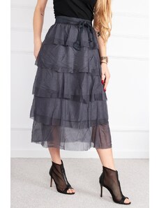 Fashionweek Dámska tylová sukňa s volánikmi a mašličkou S1991