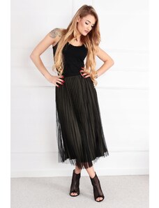 Fashionweek Štýlová a módna obojstranná tylová plisovaná sukňa S1994