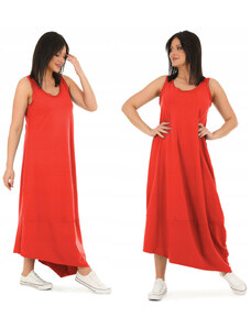 Fashionweek Pohodlné teplákové šaty oversized s ramienkami MD624