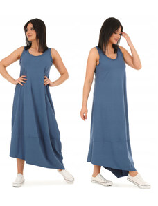 Fashionweek Pohodlné teplákové šaty oversized s ramienkami MD624