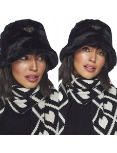 Fashionweek Dámska zimná kožušinová čiapka klobúčik kýblový klobúk BUCKET HAT KARR63