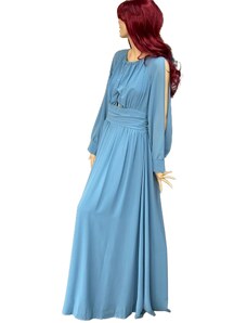 šaty dlhé modré Rinascimento