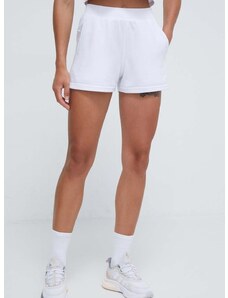 Tréningové šortky Calvin Klein Performance biela farba, jednofarebné, stredne vysoký pás