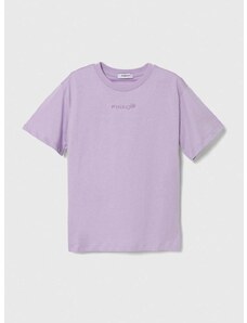 Bavlnené tričko Pinko Up fialová farba