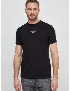 Tričko Karl Lagerfeld pánsky,čierna farba,s potlačou,542221.755080