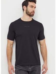 Tréningové tričko Calvin Klein Performance čierna farba, jednofarebný