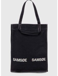 Bavlnená taška Samsoe Samsoe SALUCCA čierna farba, U24100002
