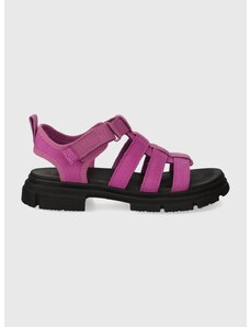 Detské sandále UGG ASHTON MULTISTRAP fialová farba