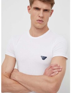 Tričko Emporio Armani Underwear biela farba, s potlačou