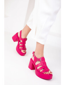 SOHO Fuchsiové klasické dámske topánky na podpätku