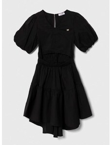 Dievčenské šaty Pinko Up čierna farba, mini, áčkový strih