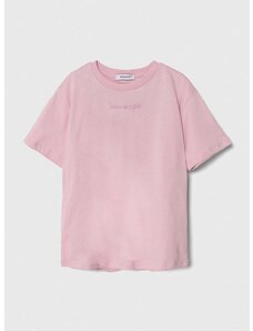 Bavlnené tričko Pinko Up ružová farba