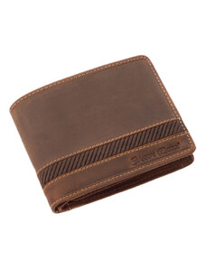 Green Deed Pánska hnedá kožená peňaženka (GPPN415)