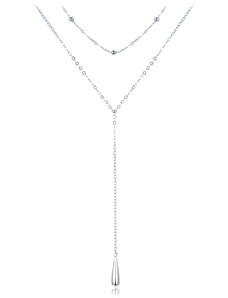 MINET Moderný strieborný náhrdelník na zavesenie