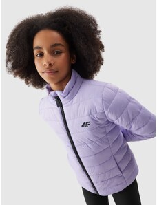 4F Dievčenská zatepľovacia bunda s recyklovanou výplňou - fialová