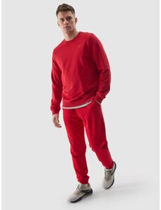 4F Pánske teplákové nohavice typu jogger - červené