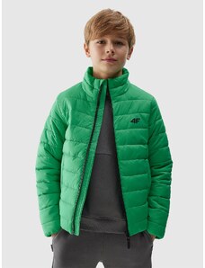 4F Chlapčenská zatepľovacia bunda s recyklovanou výplňou - zelená