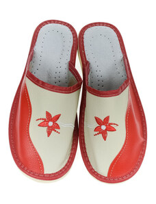 JOHN-C Dámske červenobéžové papuče 1ILONA
