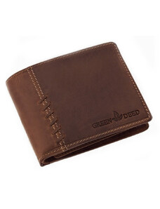 Green Deed Hnedá pánska kožená peňaženka (GPPN419)