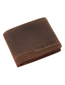 Green Deed Hnedá pánska kožená peňaženka (GPPN418)