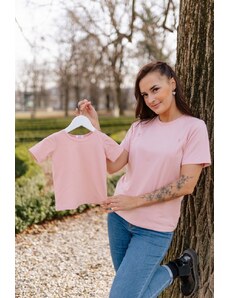 Mexy Oversized tričko - MAMA a SYN/DCÉRA - staroružová