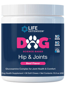 Life Extension DOG Hip & Joints Hovädzie, 90 ks, žuvacie tablety