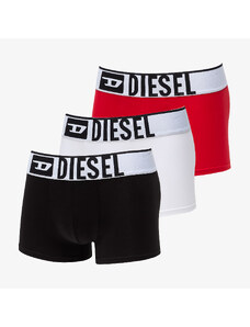 Boxerky Diesel Umbx-Damienthreepack-XL Logo Boxer 3-Pack White/ Red/ Black
