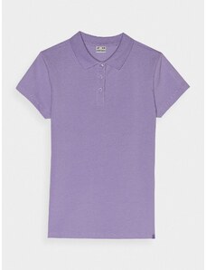 4F Dievčenské regular polo tričko - fialové