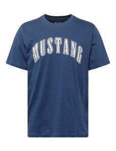 MUSTANG Tričko 'Austin' námornícka modrá / biela
