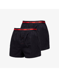 Boxerky Hugo Boss Woven Boxer Shorts 2 Pack Black