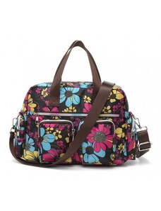 Konofactory Ružová príručná taška do lietadla "Flowers" - veľ. S
