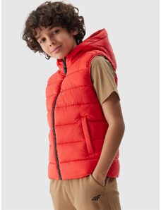 4F Chlapčenská zatepľovacia vesta so syntetickou výplňou - červená