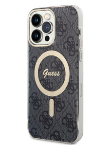 Guess IML 4G MagSafe Zadný Kryt pre iPhone 15 Pro Max čierna GUHMP15XH4STK