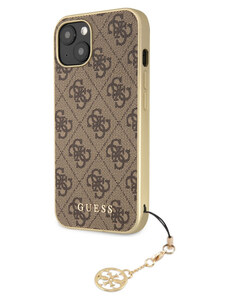Guess 4G Charms puzdro pre iPhone 13 hnedá GUHCP13MGF4GBR