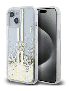 Guess PC/TPU Liquid Glitter Stripe Case for iPhone 15 transparent GUHCP15SLFCSEGT