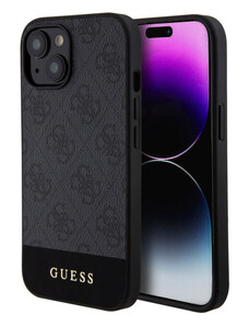 Guess PU 4G Stripe MagSafe puzdro pre iPhone 15 čierna GUHMP15SG4GLGR