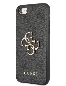 Guess PU 4G Metal Logo puzdro pre iPhone 7/8/SE2020/SE2022 šedá GUHCI84GMGGR
