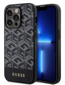 Guess PU G Cube MagSafe Zadný Kryt pre iPhone 15 Pro Max čierna GUHMP15XHGCFSEK