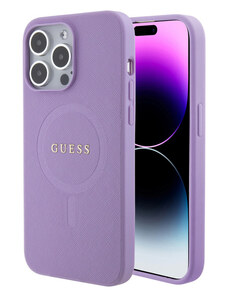 Guess PU Saffiano MagSafe Case for iPhone 15 Pro Max violett GUHMP15XPSAHMCU