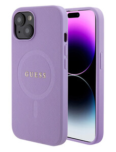 Guess PU Saffiano MagSafe Case for iPhone 15 violett GUHMP15SPSAHMCU