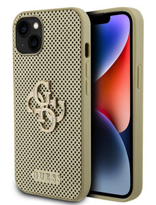 Guess PU Perforated 4G Glitter Metal Logo Case for iPhone 13 gold GUHCP13MPSP4LGD